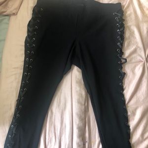Laced tie legging/ pants
